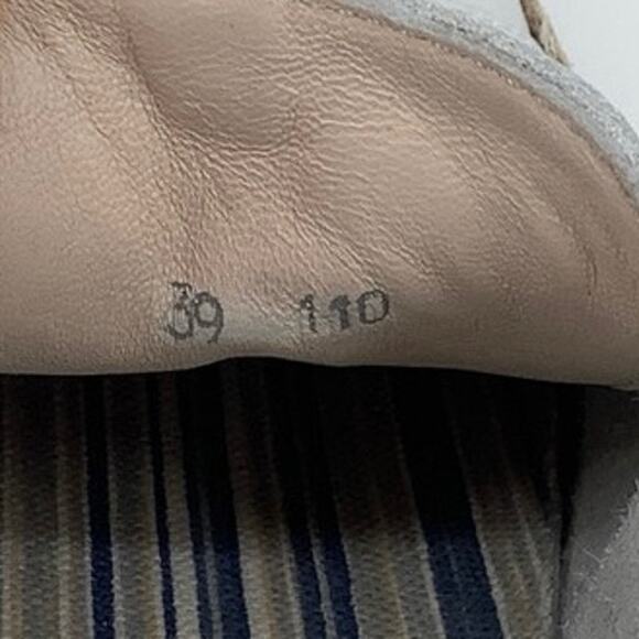 Spring Step Size 39 Silver Metallic Eloya Leather Sneaker Espadrille Trim D3-2 - Picture 7 of 11